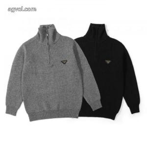EMPORIO ARMANIファータートルネックハーフジップニットセーター