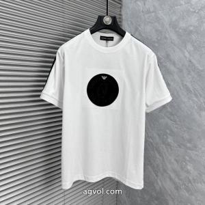 通販 ブランド超必須アイテム 自分らしく 優しい印象を与えてくれ半袖TシャツARMANI