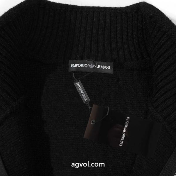 EMPORIO ARMANIファータートルネックハーフジップニットセーター 4