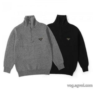EMPORIO ARMANIファータートルネックハーフジップニットセーター