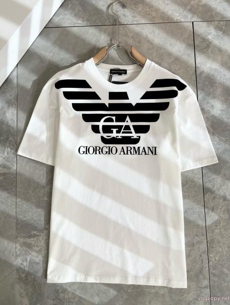 ARMANI半袖Tシャツ清潔感溢れる ファション性の高い 高級素材偽 ブランド 0