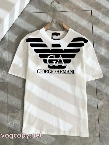 ARMANI半袖Tシャツ清潔感溢れる ファション性の高い 高級素材偽 ブランド 3