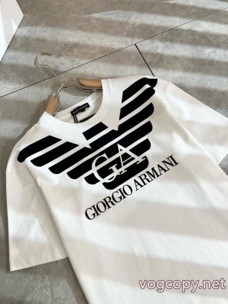 ARMANI半袖Tシャツ清潔感溢れる ファション性の高い 高級素材偽 ブランド 4
