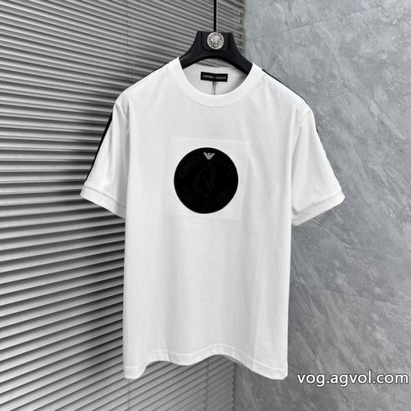 通販 ブランド超必須アイテム 自分らしく 優しい印象を与えてくれ半袖TシャツARMANI 0 