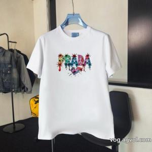 最先端ファション 品質保証 話題沸騰中PRADA半袖Tシャツブランド 通販店
